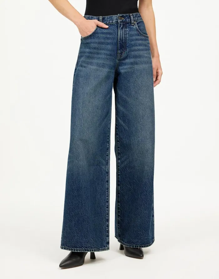 Women Jeans Madewell SuperwideLeg Jeans Concho Wash