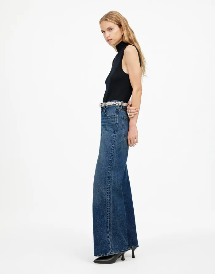 Women Jeans Madewell SuperwideLeg Jeans Concho Wash