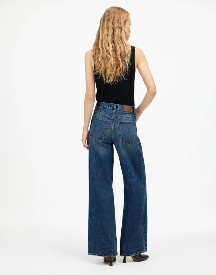 Women Jeans Madewell SuperwideLeg Jeans Concho Wash