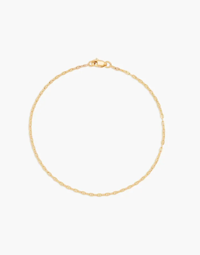 Women Jewelry Madewell Kinn Studio Micro Mariner Chain Bracelet Gold