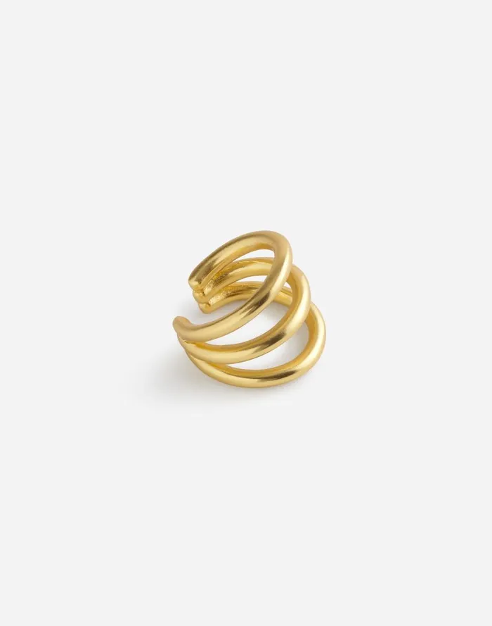 Women Jewelry Madewell Triple Ring Ear Cuff Vintage Gold