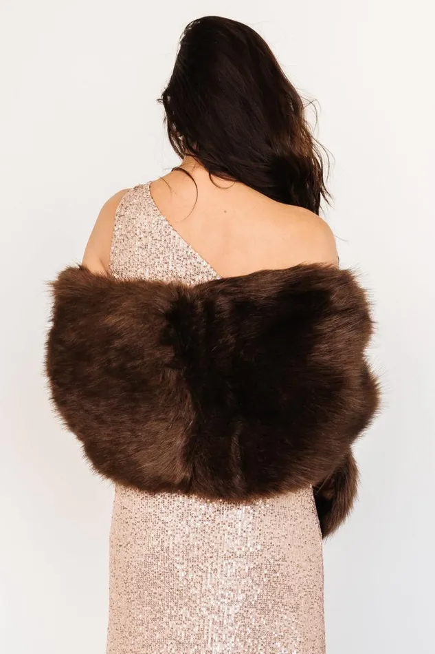 Women Jovie Faux Fur Shawl Chocolate Baltic Born Outerwear Women Jovie Faux Fur Shawl Chocolate Baltic Born Outerwear