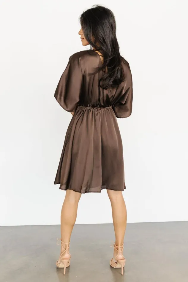 Women Kalista Kimono Short Dress Brown Baltic Born Short Dresses Women Kalista Kimono Short Dress Brown Baltic Born Short Dresses