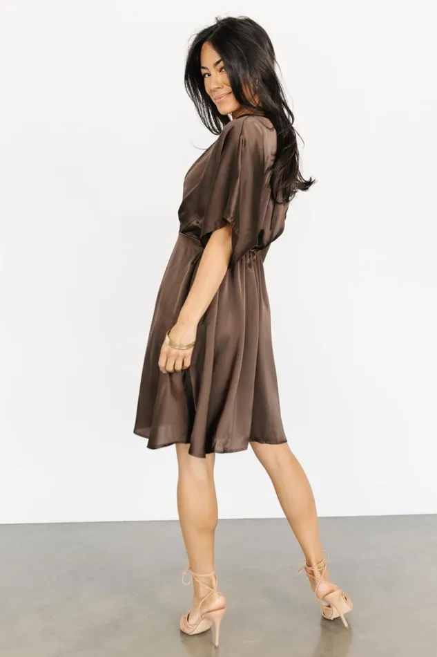 Women Kalista Kimono Short Dress Brown Baltic Born Short Dresses Women Kalista Kimono Short Dress Brown Baltic Born Short Dresses