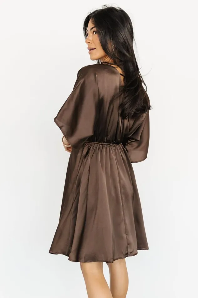 Women Kalista Kimono Short Dress Brown Baltic Born Short Dresses Women Kalista Kimono Short Dress Brown Baltic Born Short Dresses