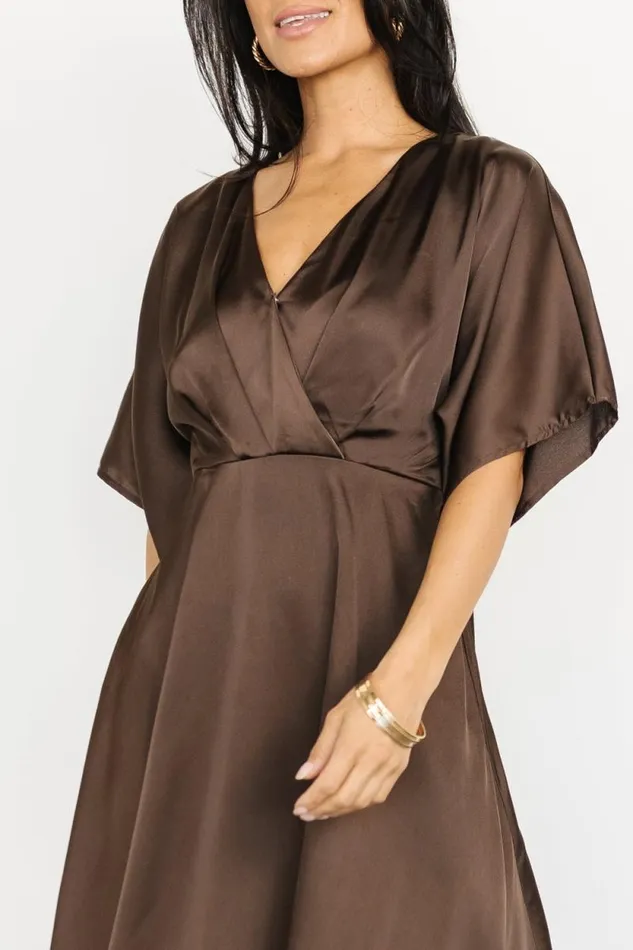 Women Kalista Kimono Short Dress Brown Baltic Born Short Dresses Women Kalista Kimono Short Dress Brown Baltic Born Short Dresses