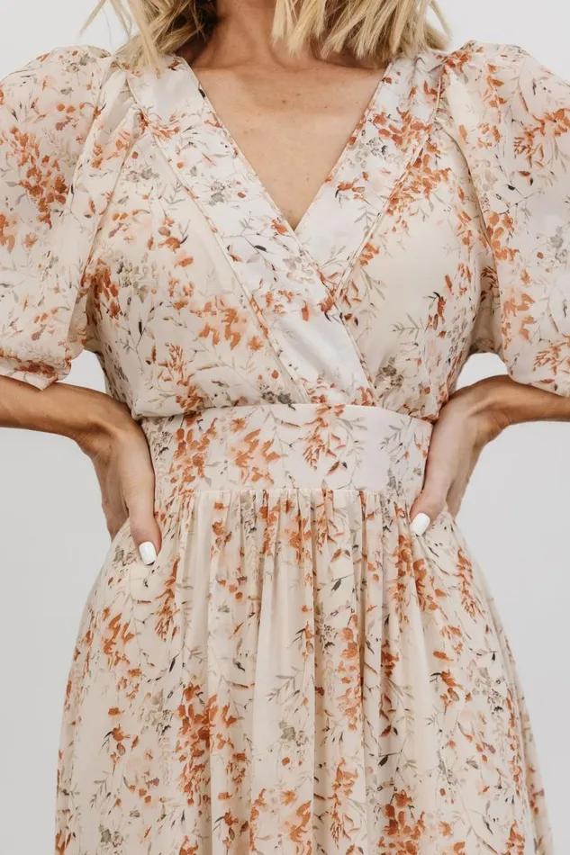 Women Katherine Maxi Dress Cream Rust Floral Baltic Born Bump Friendly Women Katherine Maxi Dress Cream Rust Floral Baltic Born Bump Friendly