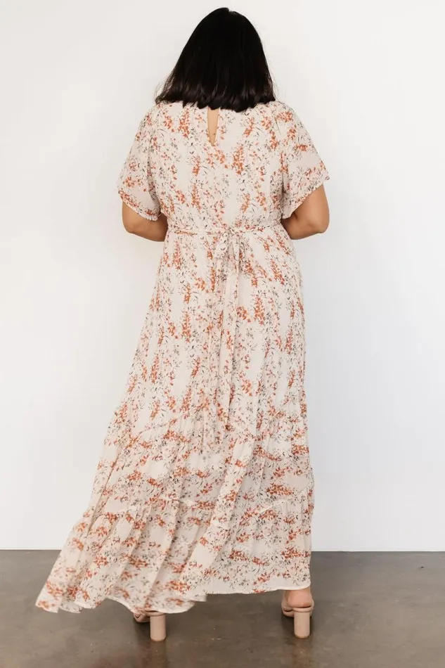Women Katherine Maxi Dress Cream Rust Floral Baltic Born Bump Friendly Women Katherine Maxi Dress Cream Rust Floral Baltic Born Bump Friendly