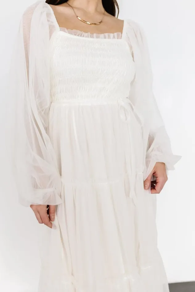 Women Katrina Tulle Maxi Dress Cream Baltic Born Tulle Styles