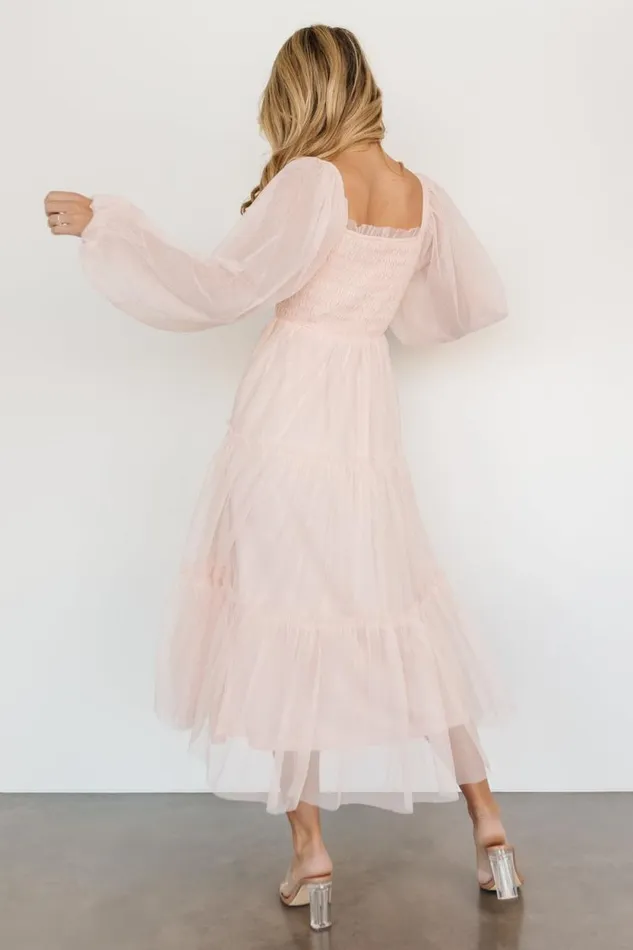 Women Katrina Tulle Maxi Dress Pale Blush Baltic Born Tulle Styles