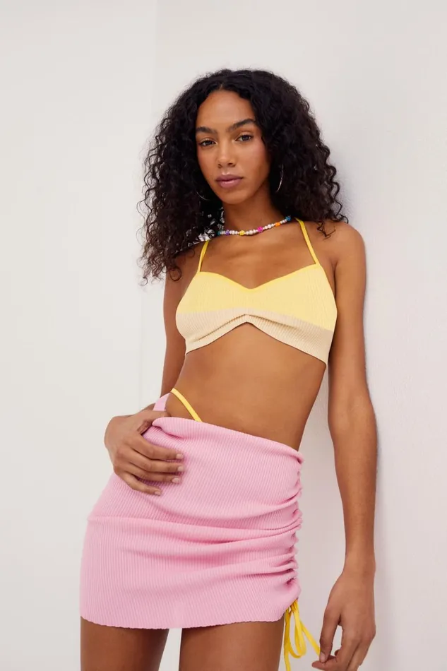 Women Keisha Bra Top Yellow For Love and Lemons Tops
