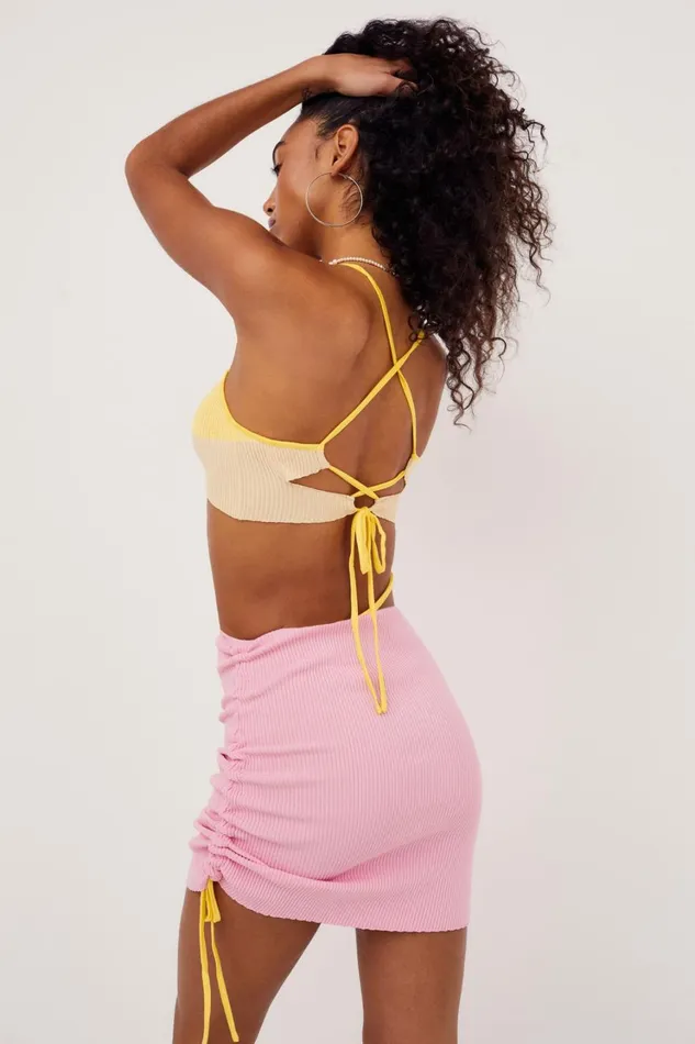 Women Keisha Bra Top Yellow For Love and Lemons Tops