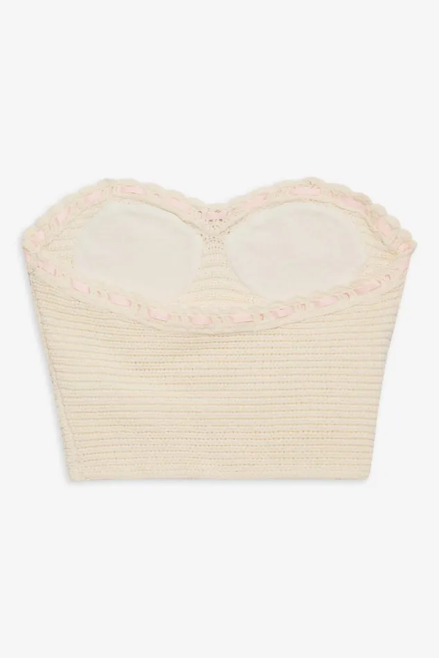 Women Kelsey Crochet Top Beige For Love and Lemons Tops Women Kelsey Crochet Top Beige For Love and Lemons Tops
