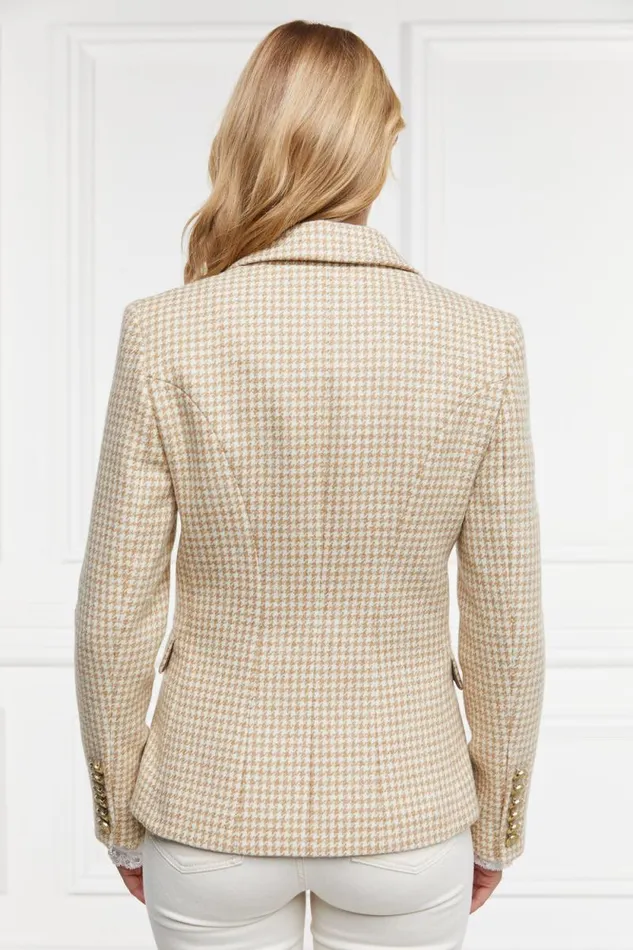 Women Knightsbridge Blazer Camel Puppy Tooth Holland Cooper Tailoring