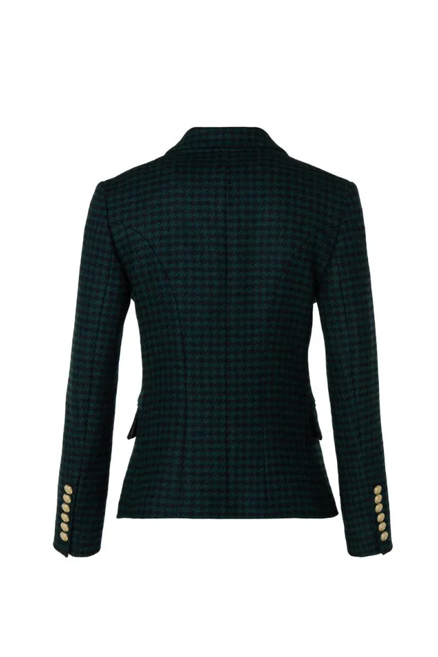 Women Knightsbridge Blazer Emerald Houndstooth Holland Cooper Tailoring Women Knightsbridge Blazer Emerald Houndstooth Holland Cooper Tailoring
