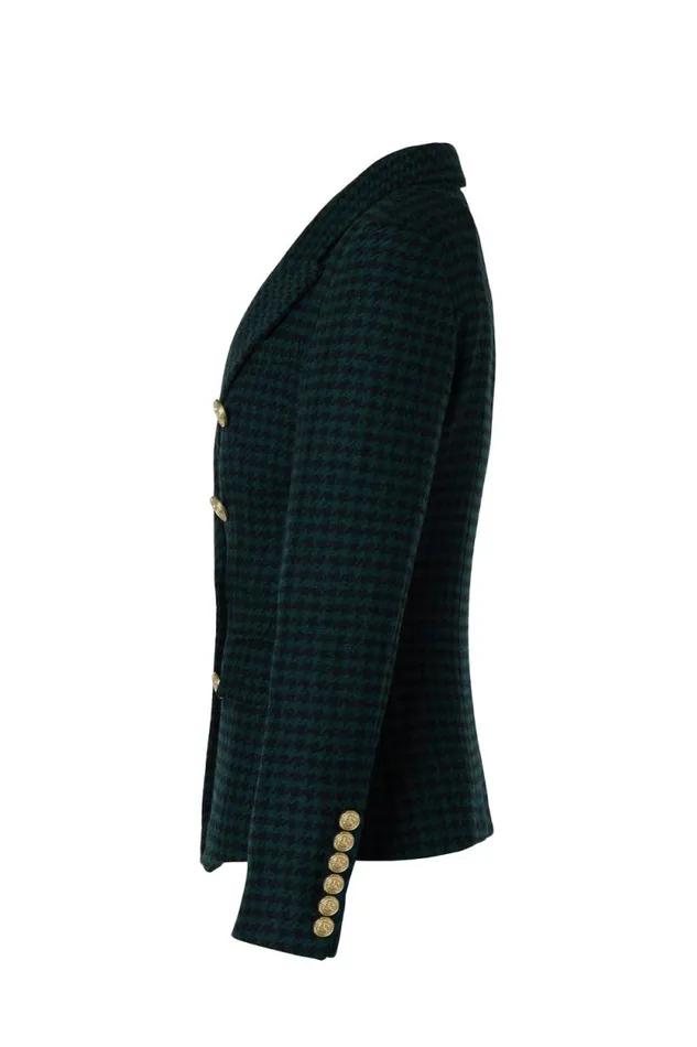 Women Knightsbridge Blazer Emerald Houndstooth Holland Cooper Tailoring Women Knightsbridge Blazer Emerald Houndstooth Holland Cooper Tailoring