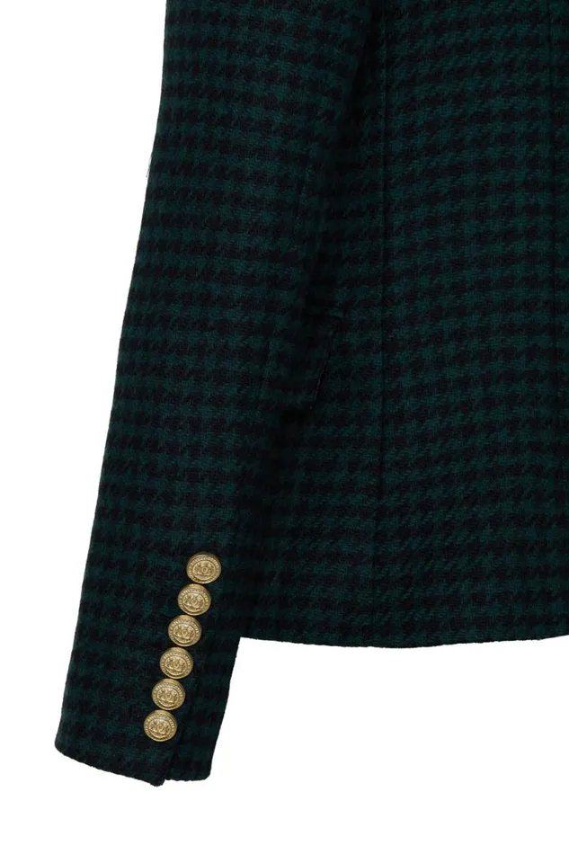 Women Knightsbridge Blazer Emerald Houndstooth Holland Cooper Tailoring Women Knightsbridge Blazer Emerald Houndstooth Holland Cooper Tailoring