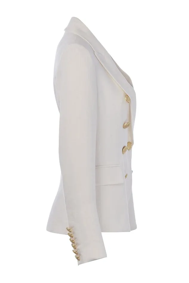 Women Knightsbridge Blazer Oyster Linen Holland Cooper Tailoring