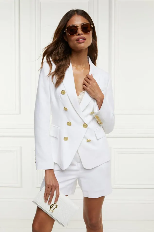 Women Knightsbridge Blazer Oyster Linen Holland Cooper Tailoring