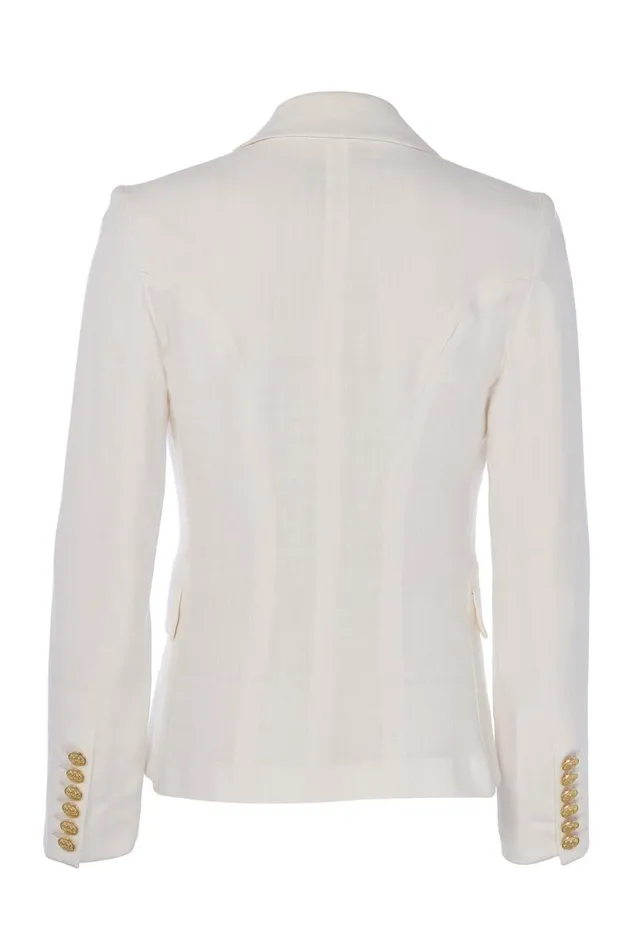 Women Knightsbridge Blazer Oyster Linen Holland Cooper Tailoring