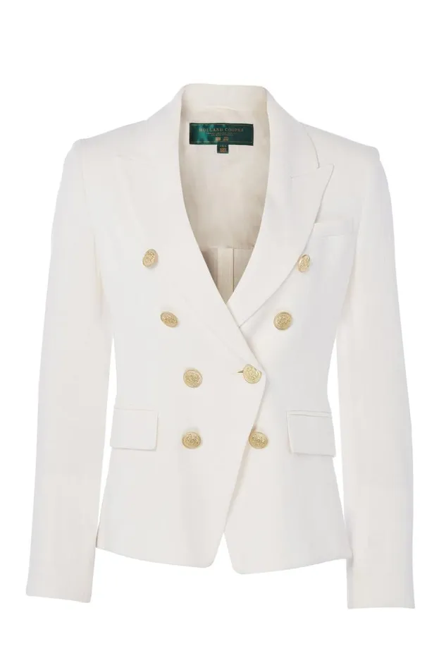 Women Knightsbridge Blazer Oyster Linen Holland Cooper Tailoring