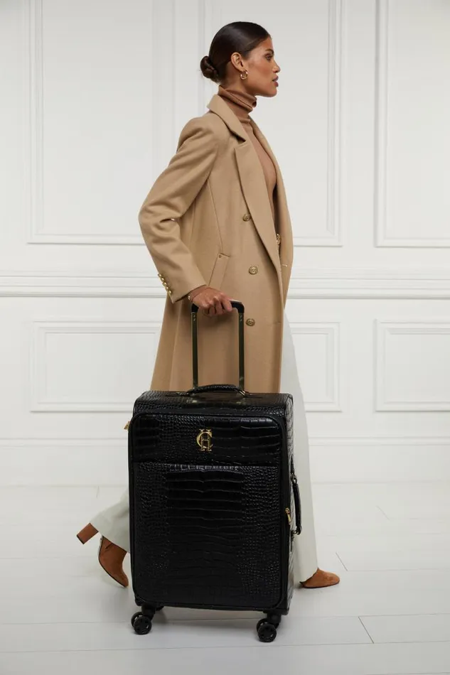 Women Knightsbridge Large Suitcase Black Croc Holland Cooper Bags Women Knightsbridge Large Suitcase Black Croc Holland Cooper Bags