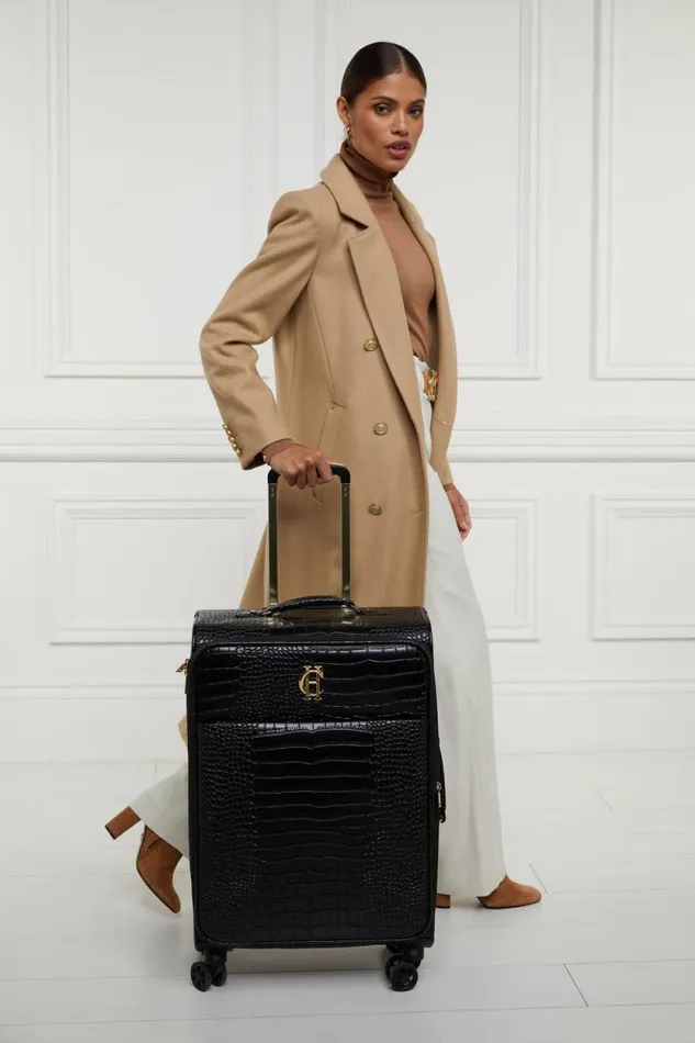 Women Knightsbridge Large Suitcase Black Croc Holland Cooper Bags Women Knightsbridge Large Suitcase Black Croc Holland Cooper Bags