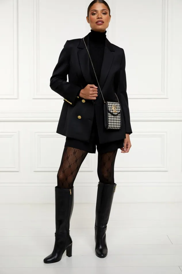 Women Knightsbridge Phone Pouch Ecru Houndstooth Holland Cooper Bags Women Knightsbridge Phone Pouch Ecru Houndstooth Holland Cooper Bags