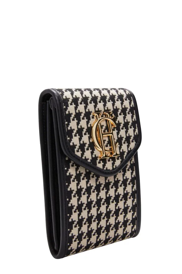 Women Knightsbridge Phone Pouch Ecru Houndstooth Holland Cooper Bags Women Knightsbridge Phone Pouch Ecru Houndstooth Holland Cooper Bags