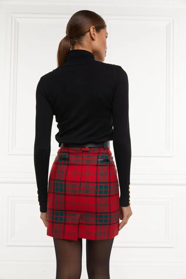 Women Knightsbridge Skirt Red Tartan Holland Cooper Tailoring