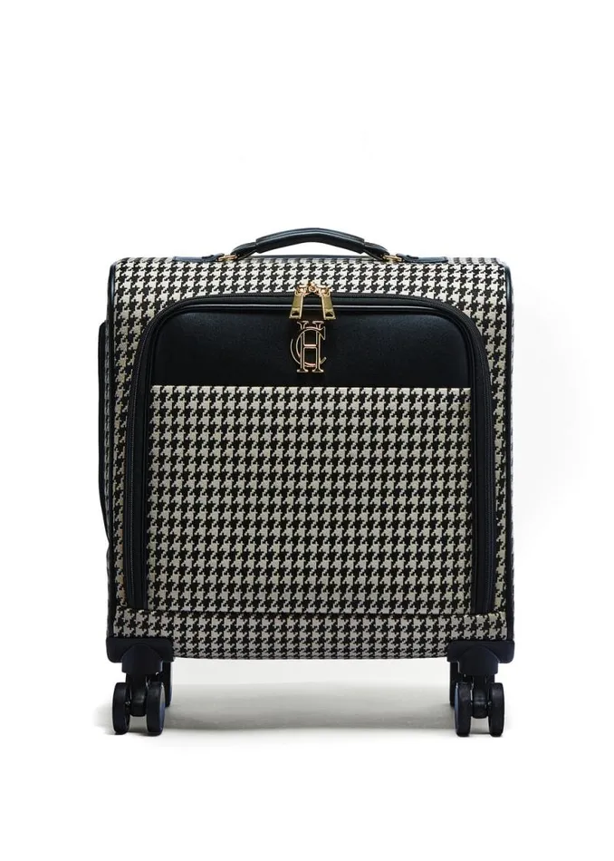 Women Knightsbridge Small Suitcase Ecru Houndstooth Holland Cooper Bags Women Knightsbridge Small Suitcase Ecru Houndstooth Holland Cooper Bags