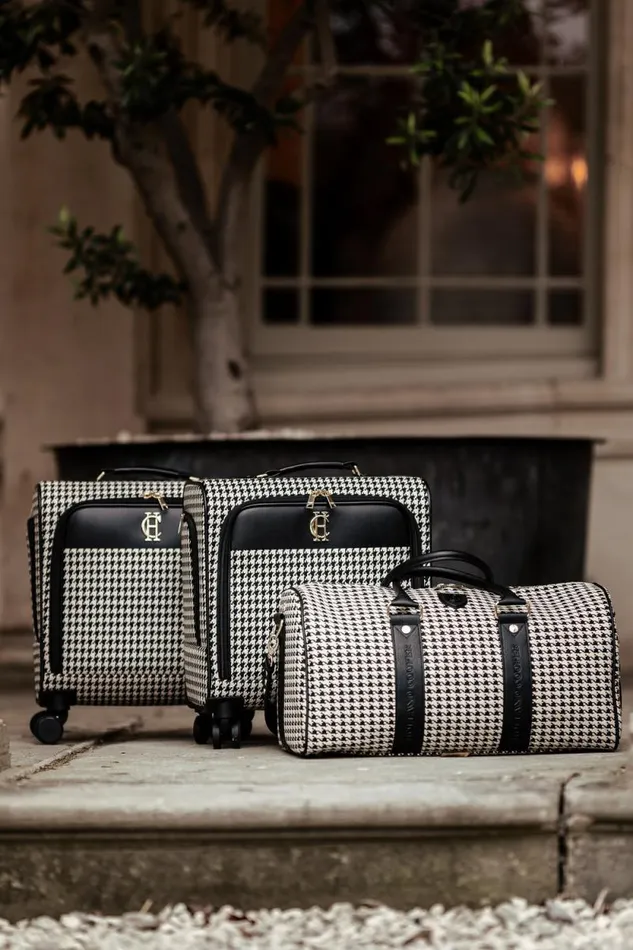 Women Knightsbridge Small Suitcase Ecru Houndstooth Holland Cooper Bags Women Knightsbridge Small Suitcase Ecru Houndstooth Holland Cooper Bags