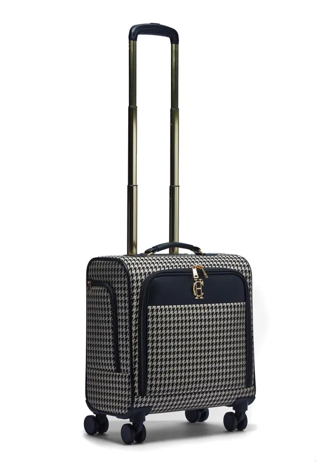 Women Knightsbridge Small Suitcase Ecru Houndstooth Holland Cooper Bags Women Knightsbridge Small Suitcase Ecru Houndstooth Holland Cooper Bags