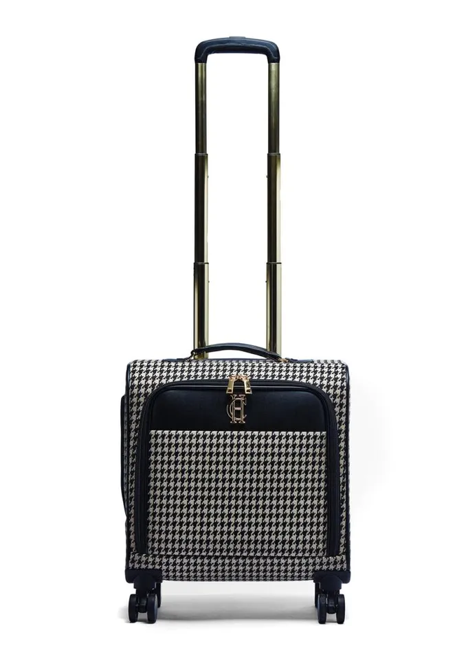 Women Knightsbridge Small Suitcase Ecru Houndstooth Holland Cooper Bags Women Knightsbridge Small Suitcase Ecru Houndstooth Holland Cooper Bags