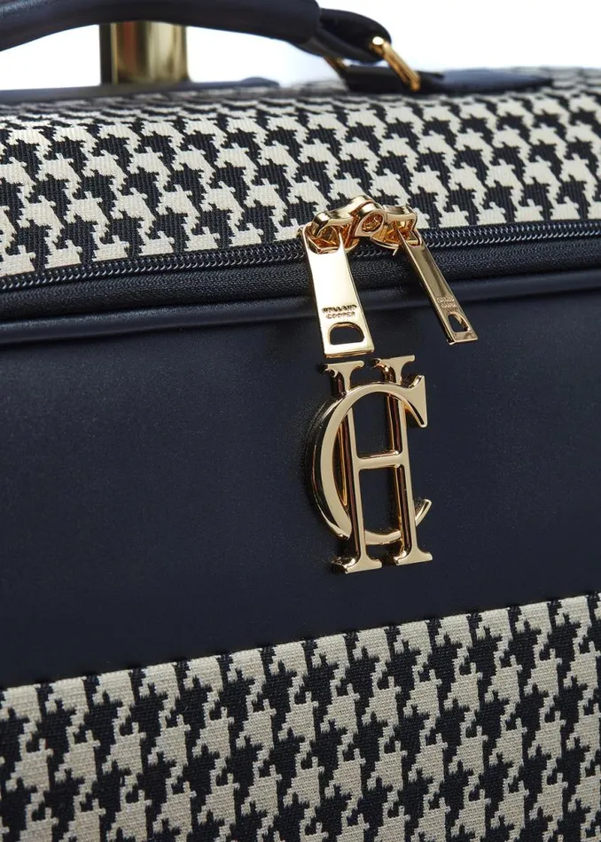Women Knightsbridge Small Suitcase Ecru Houndstooth Holland Cooper Bags Women Knightsbridge Small Suitcase Ecru Houndstooth Holland Cooper Bags