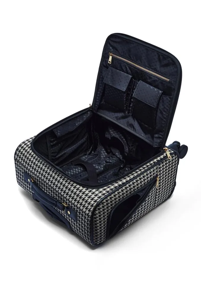 Women Knightsbridge Small Suitcase Ecru Houndstooth Holland Cooper Bags Women Knightsbridge Small Suitcase Ecru Houndstooth Holland Cooper Bags