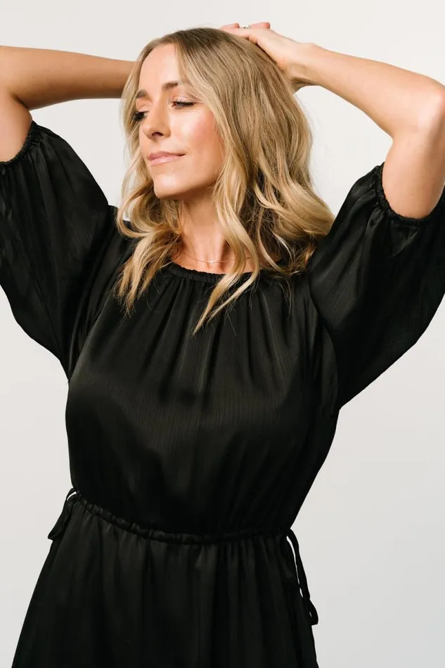 Women Lauretta Tie Waist Dress Black Baltic Born Bump Friendly Women Lauretta Tie Waist Dress Black Baltic Born Bump Friendly