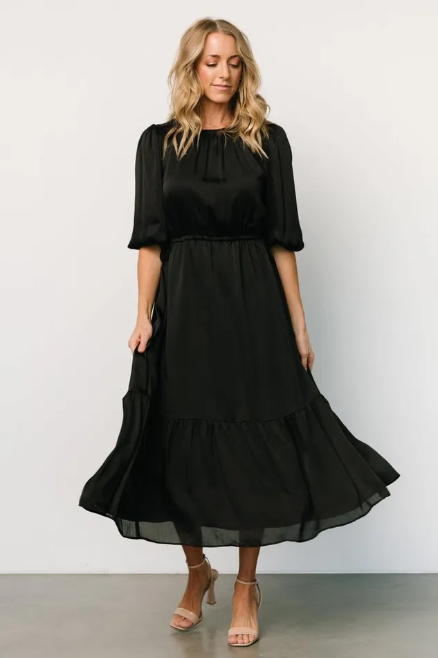 Women Lauretta Tie Waist Dress Black Baltic Born Bump Friendly Women Lauretta Tie Waist Dress Black Baltic Born Bump Friendly
