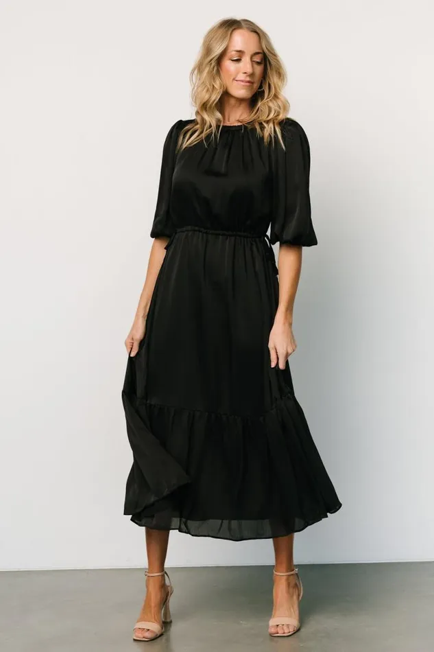 Women Lauretta Tie Waist Dress Black Baltic Born Bump Friendly Women Lauretta Tie Waist Dress Black Baltic Born Bump Friendly