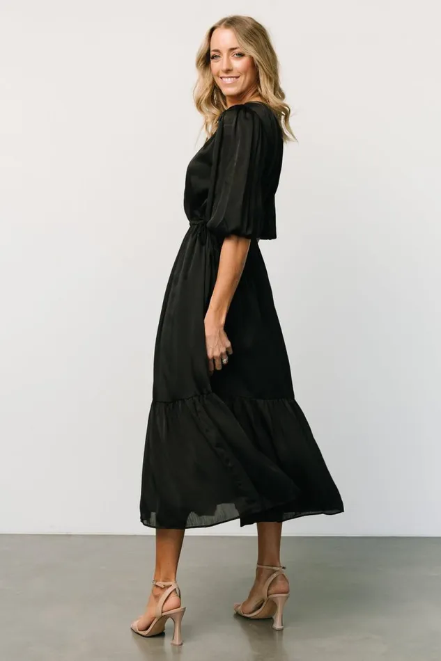 Women Lauretta Tie Waist Dress Black Baltic Born Bump Friendly Women Lauretta Tie Waist Dress Black Baltic Born Bump Friendly