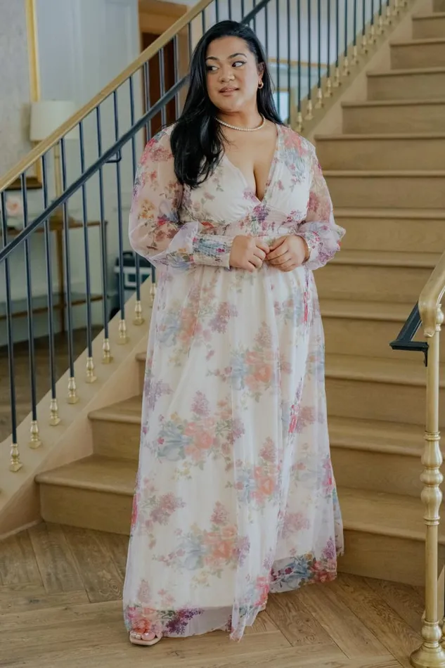 Women Layla Tulle Maxi Dress Romantic Floral Baltic Born Bump Friendly Women Layla Tulle Maxi Dress Romantic Floral Baltic Born Bump Friendly