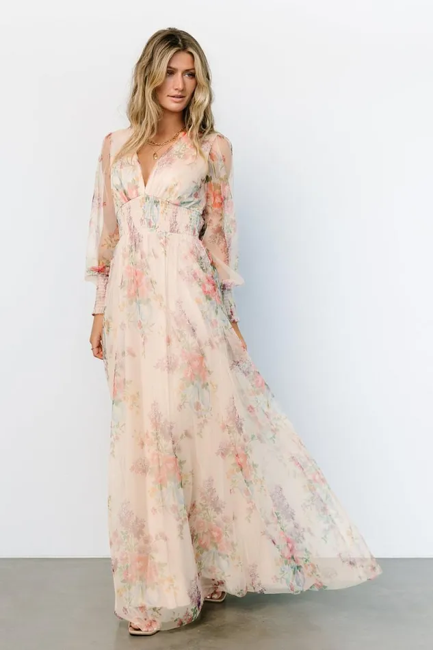 Women Layla Tulle Maxi Dress Romantic Floral Baltic Born Bump Friendly Women Layla Tulle Maxi Dress Romantic Floral Baltic Born Bump Friendly