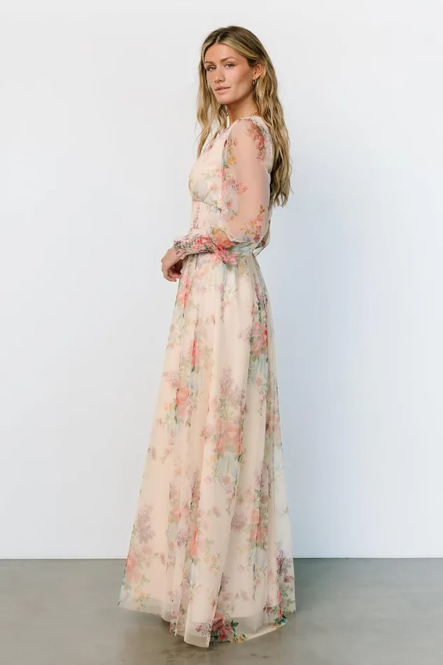 Women Layla Tulle Maxi Dress Romantic Floral Baltic Born Bump Friendly Women Layla Tulle Maxi Dress Romantic Floral Baltic Born Bump Friendly