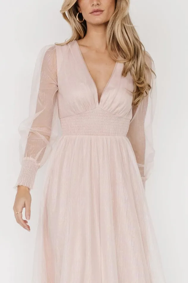 Women Layla Tulle Maxi Dress Shimmer Pink Baltic Born Tulle Styles Women Layla Tulle Maxi Dress Shimmer Pink Baltic Born Tulle Styles