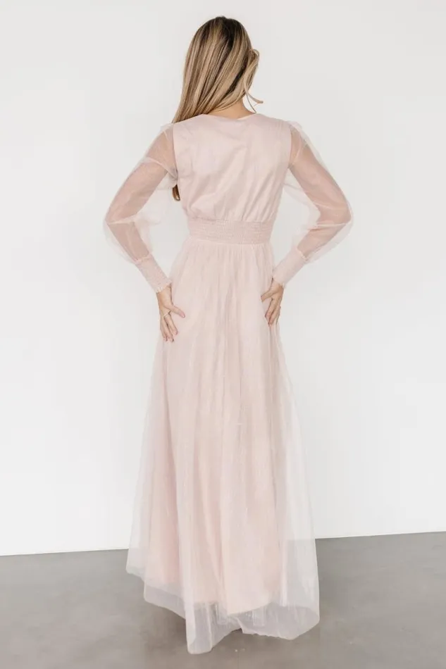 Women Layla Tulle Maxi Dress Shimmer Pink Baltic Born Tulle Styles Women Layla Tulle Maxi Dress Shimmer Pink Baltic Born Tulle Styles