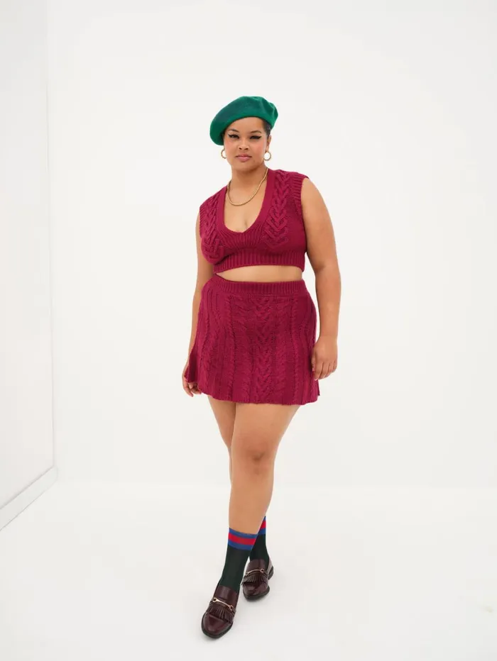 Women Layton Cropped Vest Red For Love and Lemons Tops