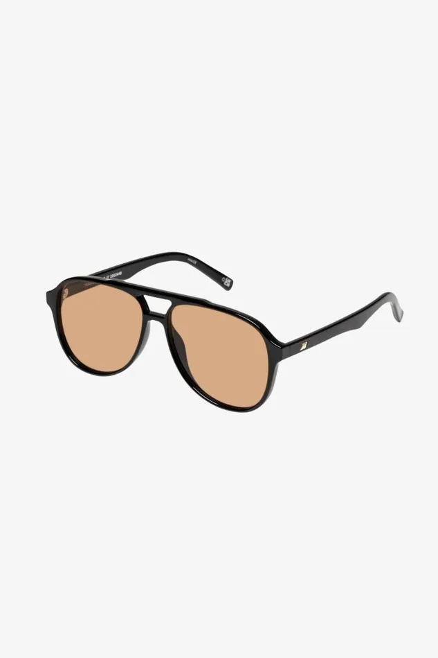 Women LE SPECS Tragic Magic Aviator Sunglasses Black LAMARQUE Sunglasses