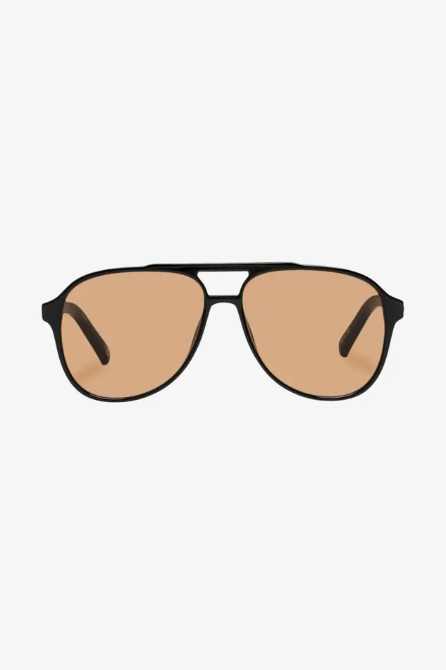 Women LE SPECS Tragic Magic Aviator Sunglasses Black LAMARQUE Sunglasses