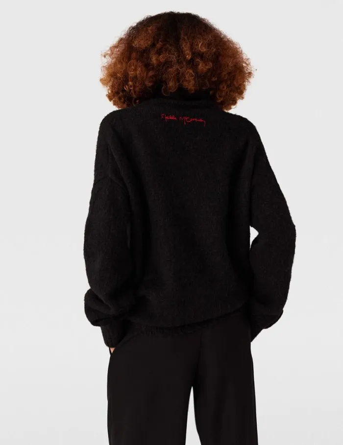 Women Lips Graphic LongSleeve Turtleneck Jumper Black Stella McCartney Knitwear Women Lips Graphic LongSleeve Turtleneck Jumper Black Stella McCartney Knitwear
