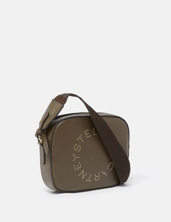 Women Logo Camera Crossbody Bag Chocolate Brown Stella McCartney Logo Bag Women Logo Camera Crossbody Bag Chocolate Brown Stella McCartney Logo Bag